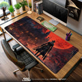 Bloodborne Mouse Pad, Red Moon Cathedral Hunter Game Desk Mat Padloom