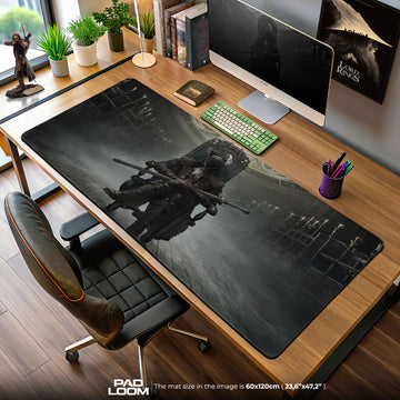 Bloodborne Mouse Pad, Throne Hunter Gothic Game Desk Mat