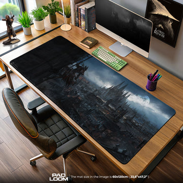 Bloodborne Mouse Pad, Yharnam Skyline Hunter Game Desk Mat