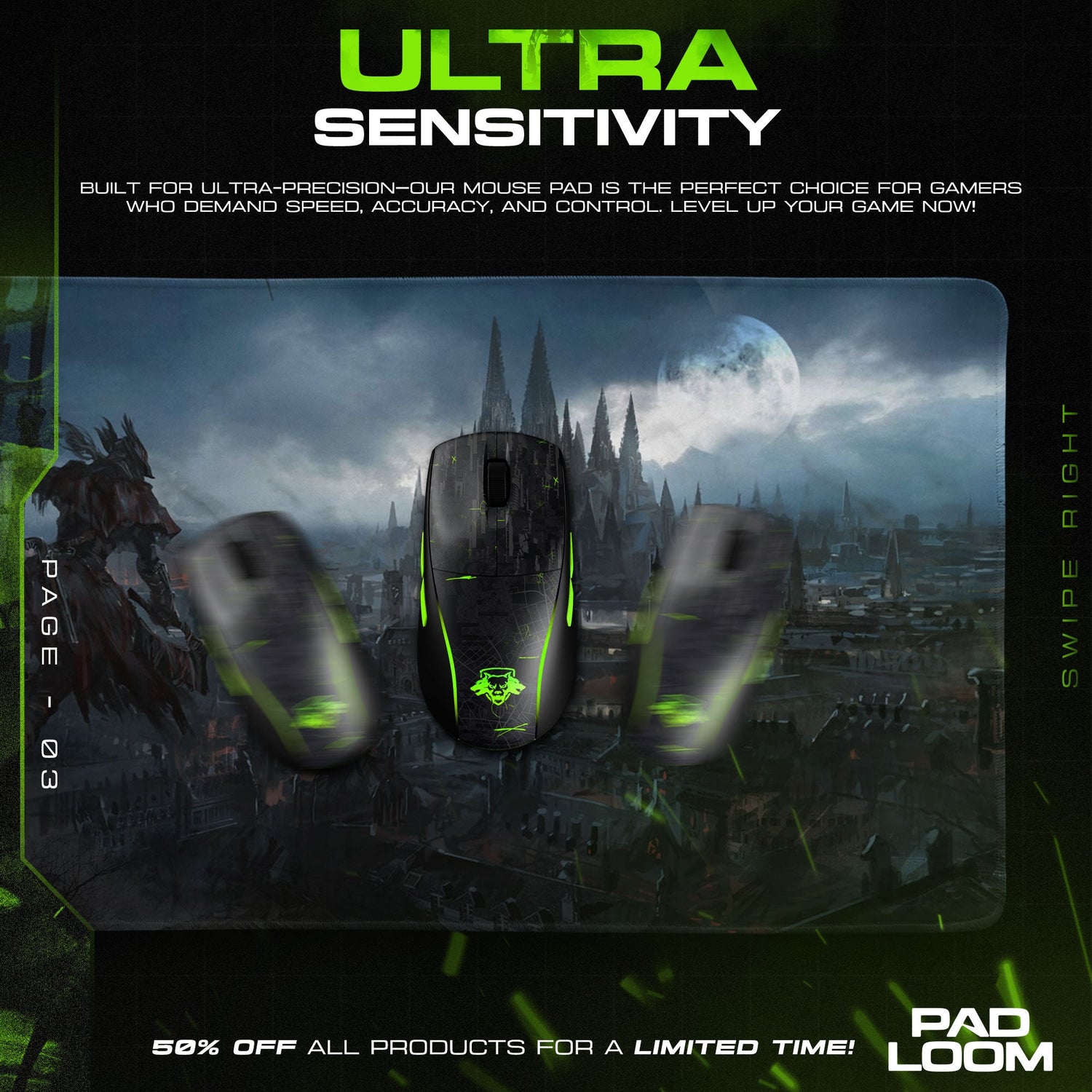 Bloodborne Mouse Pad, Hunter vs Angel Battle Game Desk Mat Padloom