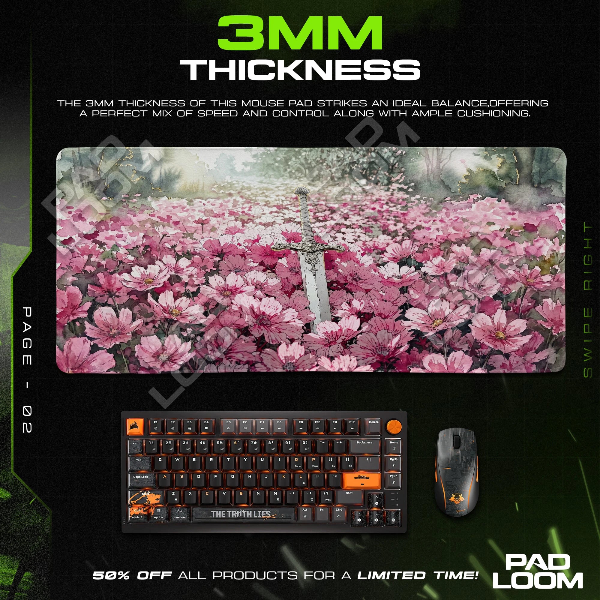 Blossom Blade Mouse Pad - Fantasy Desk Mat