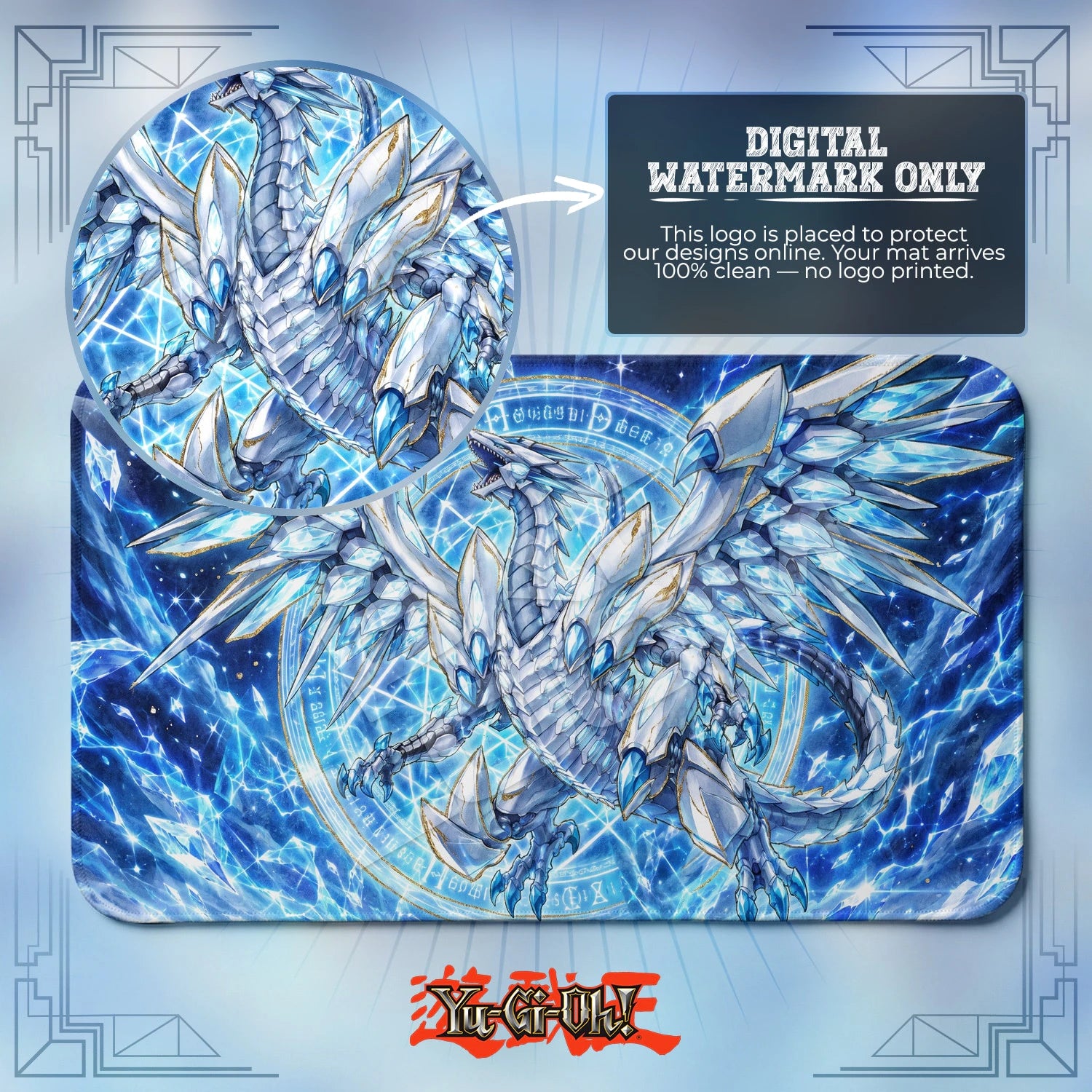 Blue-Eyes Alternative Crystal Playmat - Yugioh