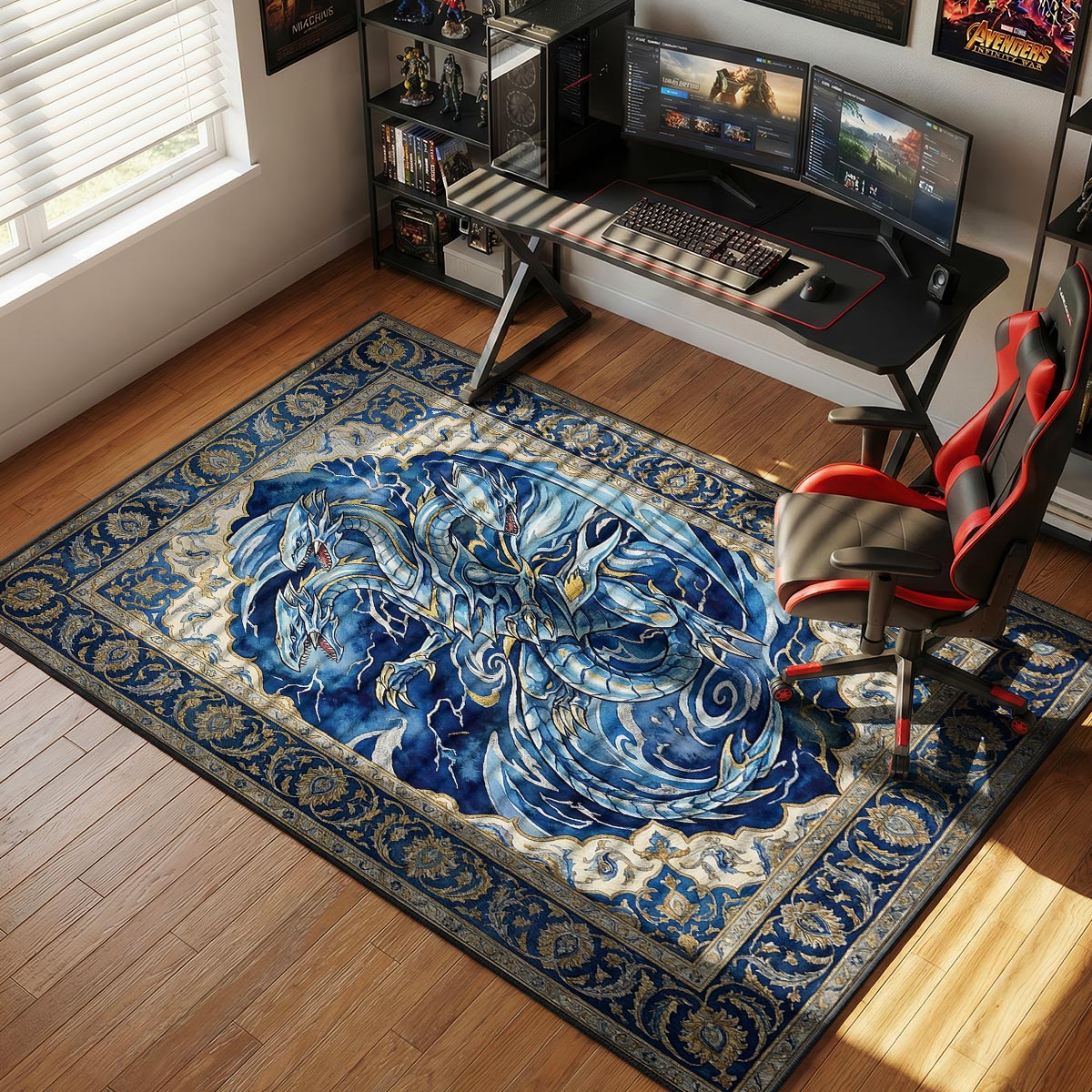 Blue-Eyes Ultimate Dragon Fusion Rug - Yu-Gi-Oh! Chair Mat