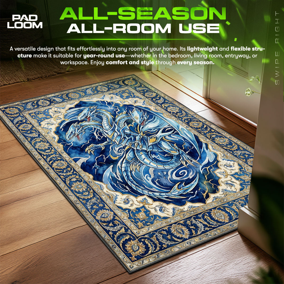 Blue-Eyes Ultimate Dragon Fusion Rug - Yu-Gi-Oh! Chair Mat