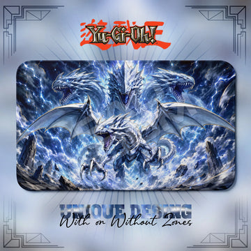 Blue-Eyes Ultimate Playmat – Yugioh TCG duel mat, 24 x 14 in