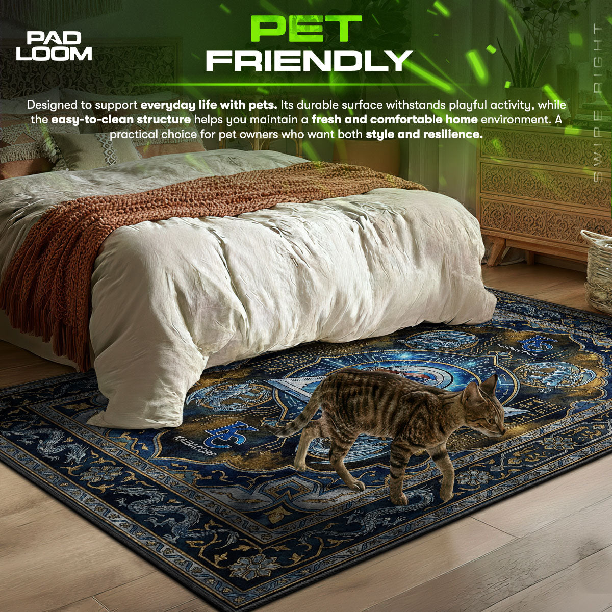 Blue-Eyes White Dragon Duel Disk Rug - Yu-Gi-Oh! Chair Mat