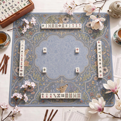 Bluebell Deer Mahjong Mat - Mah Jongg Table Mat