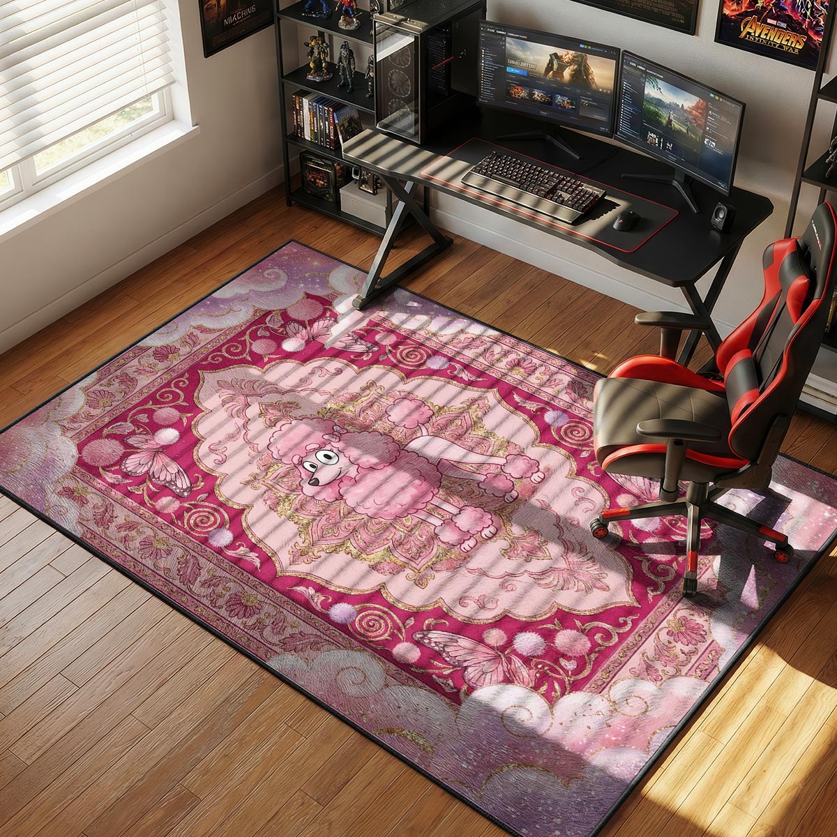 Bluey Coco Pink Poodle Kids Floor rug — main product view