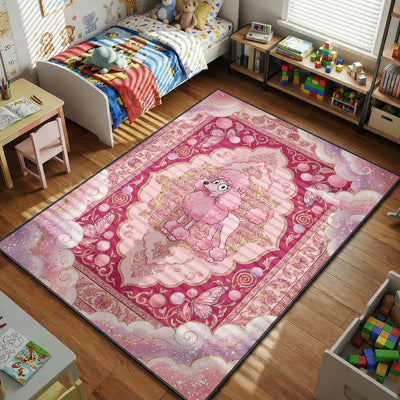 Bluey Coco Pink Poodle Rug - Kids Floor Mat