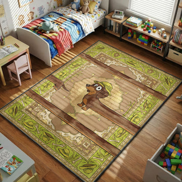 Bluey Snickers safari explorer dachshund kids bedroom area rug