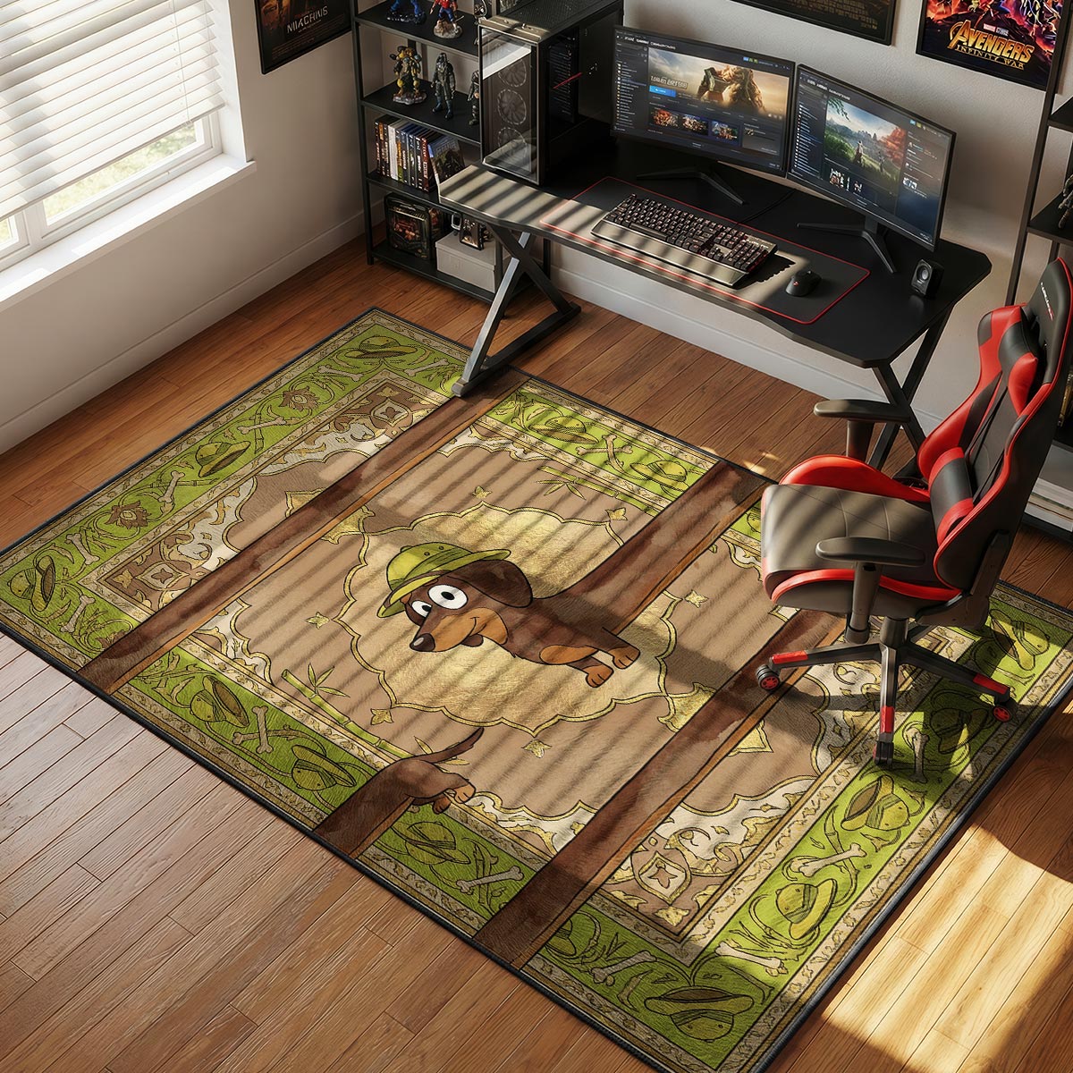 Bluey Snickers Safari Kids Floor rug — main product view