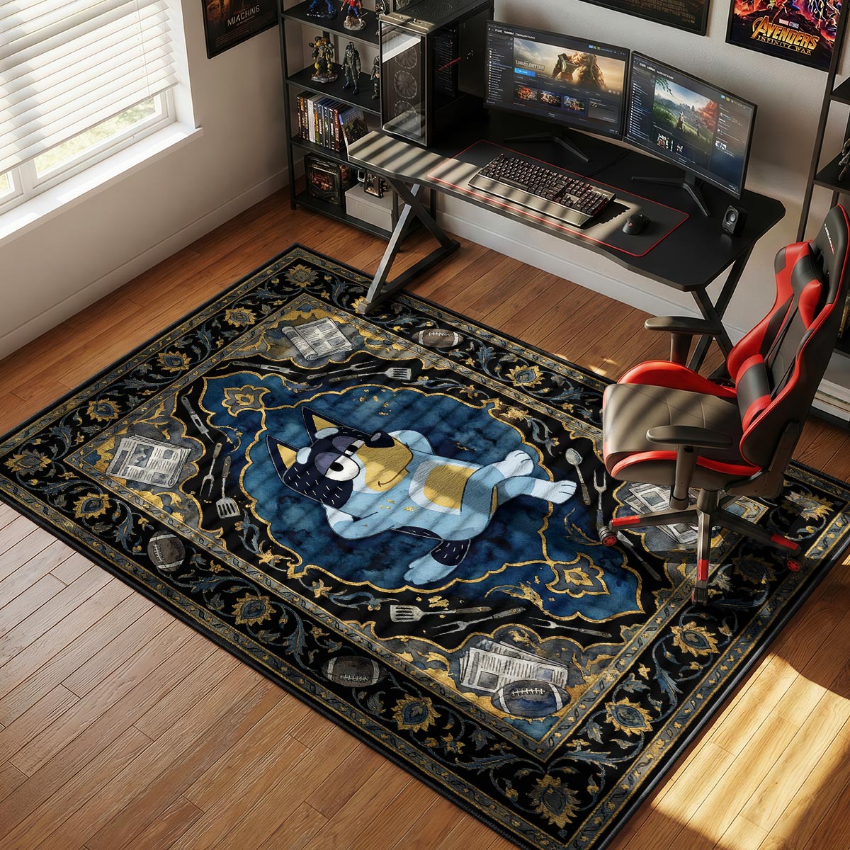 Bluey Sports Play Kids Floor rug — main product view