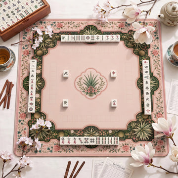 Blush Agave Mahjong Mat – neoprene mah jongg table mat