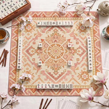 Blush Kilim Mahjong Mat – neoprene mah jongg table mat