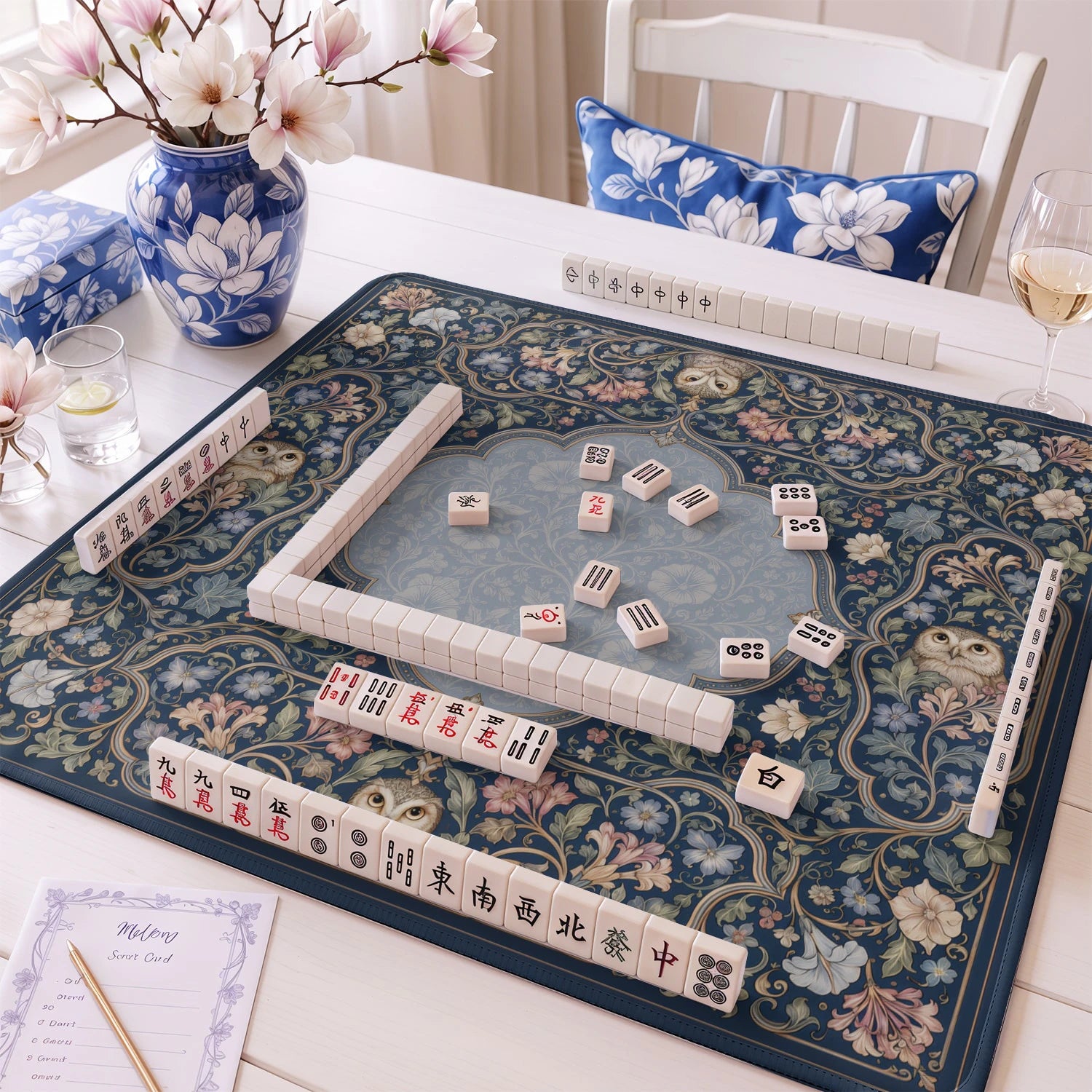 Blush Ragdoll mahjong mat – M (60x60 cm) and L (81x81 cm) sizes