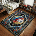 BMW M logo tricolor light blue dark blue red kidney grilles gauges gold leaf hypebeast area rug