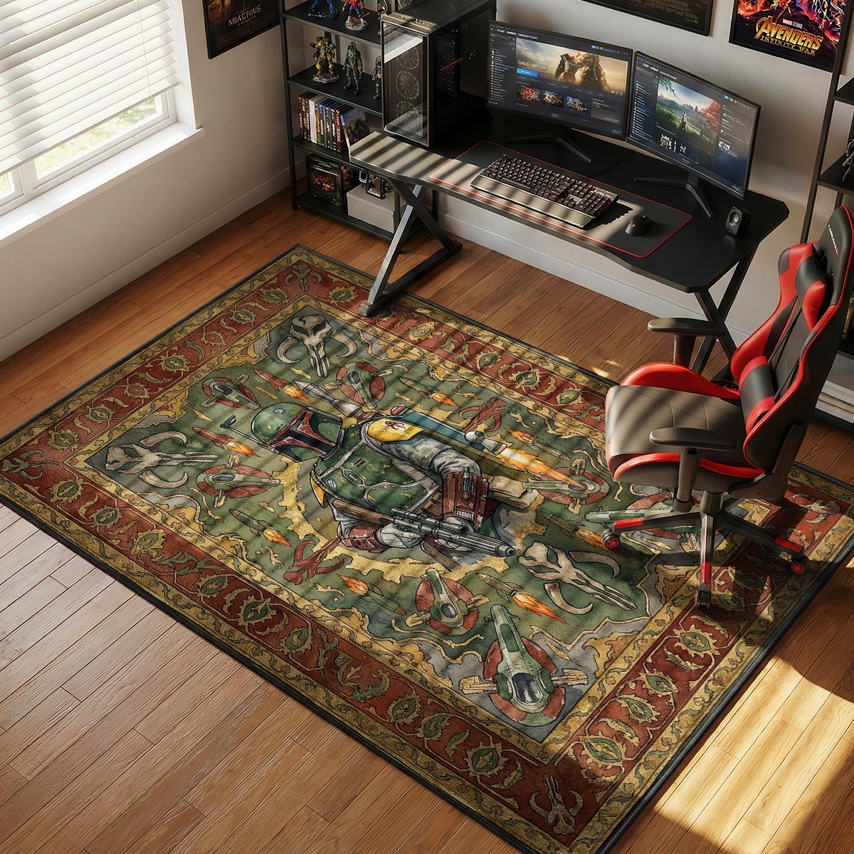 Boba Fett Bounty Hunter Star Wars Room rug — main product view