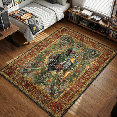 Boba Fett Kopfgeldjäger Teppich - Star Wars Raumteppich