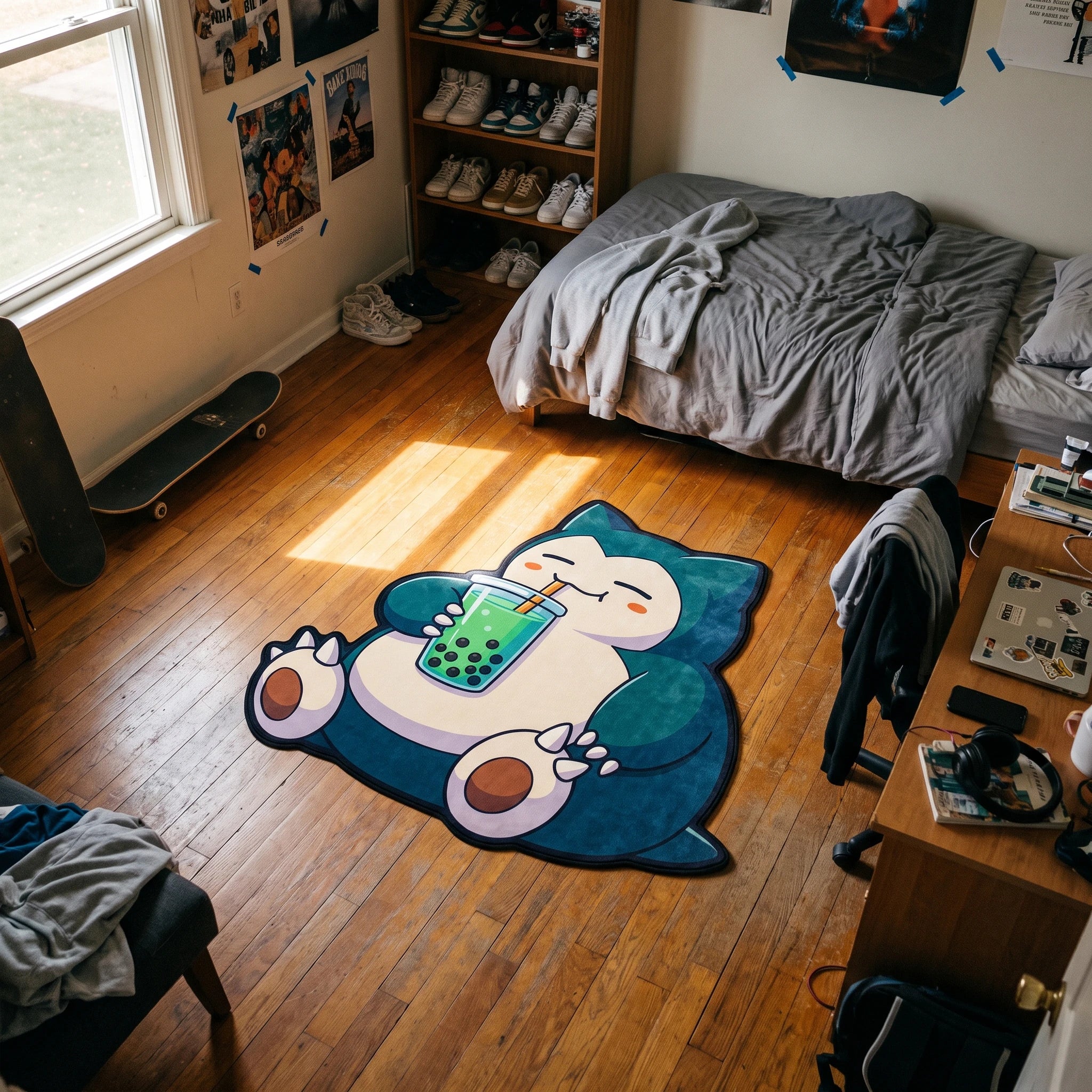 Boba Snorlax Rug - Shaped Anime Area Rug