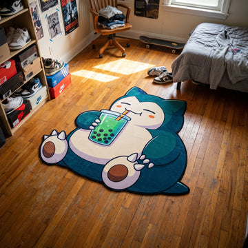 Boba Snorlax Rug - Shaped Anime Area Rug