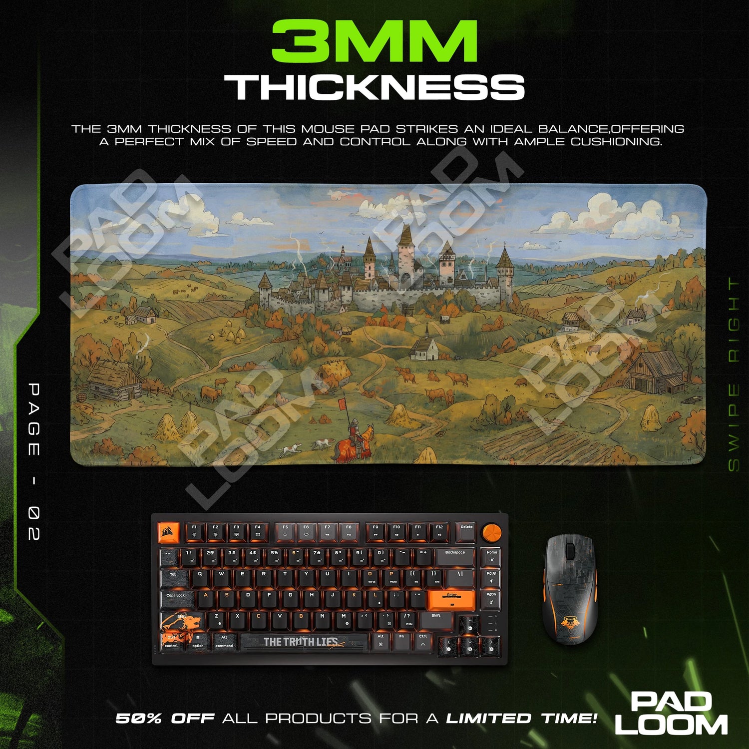 Bohemian Valley Mouse Pad - Kingdom Come Desk Mat