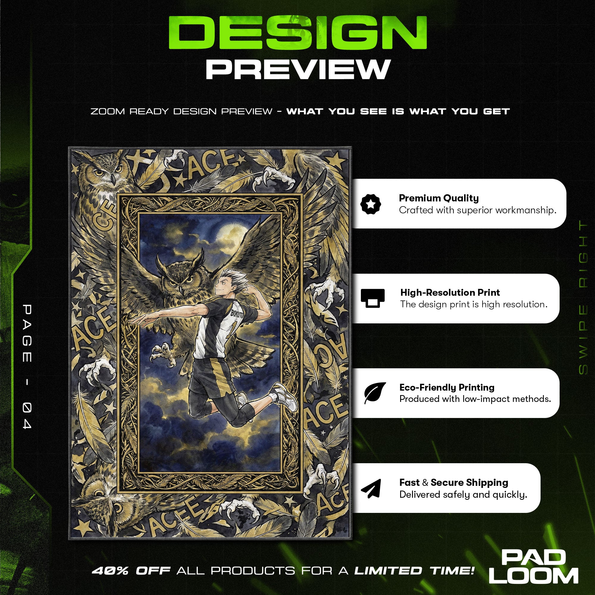 Chair character design printed on rug