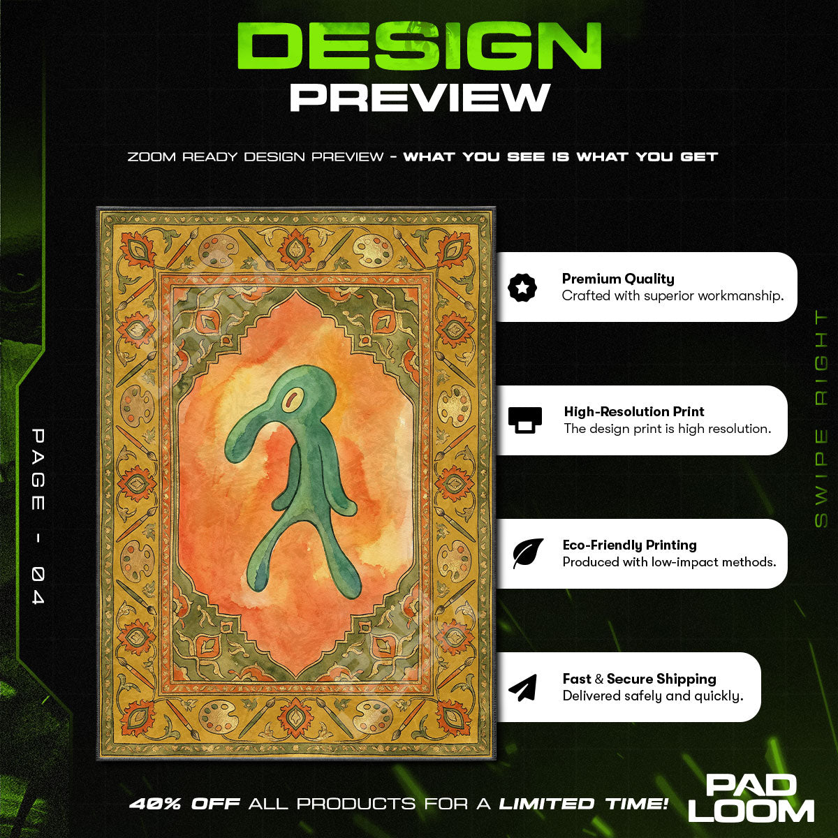 Bold Brash SpongeBob Cartoon Area rug — main product view