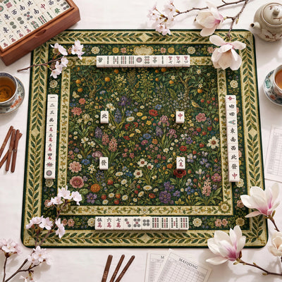 Botanical Meadow Mahjong-Matte - Mah-Jongg Tischmatte