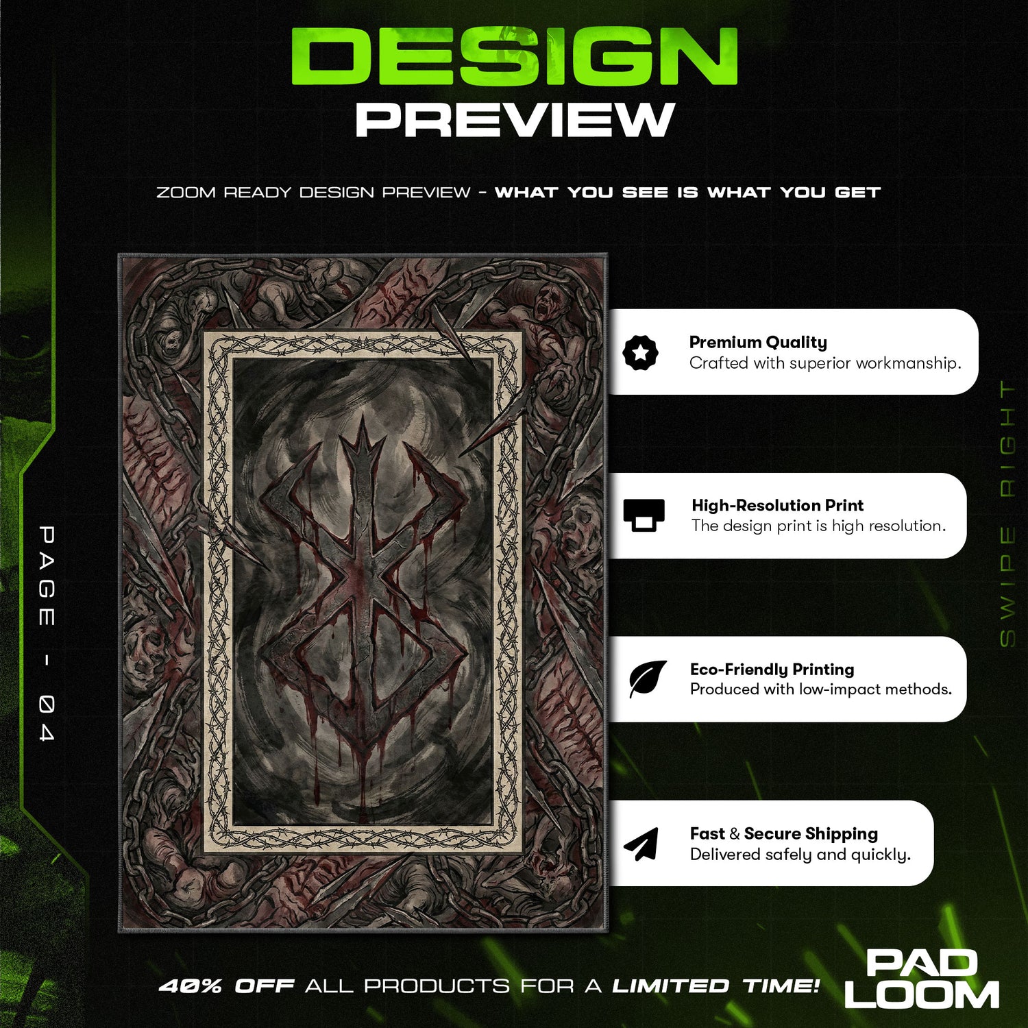 Chair character design printed on rug