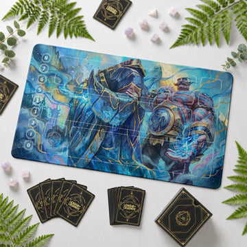 Braum Frost Riftbound TCG playmat – zone-free full-art League of Legends game mat