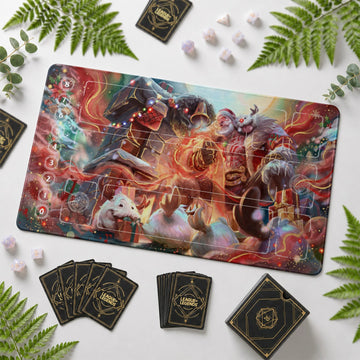 Braum Santa Riftbound TCG playmat – zone-free full-art League of Legends game mat