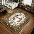 Brian Griffin holding a martini surrounded by typewriters and books ornate traditional Persian art style movie themed area rug and home theater mat