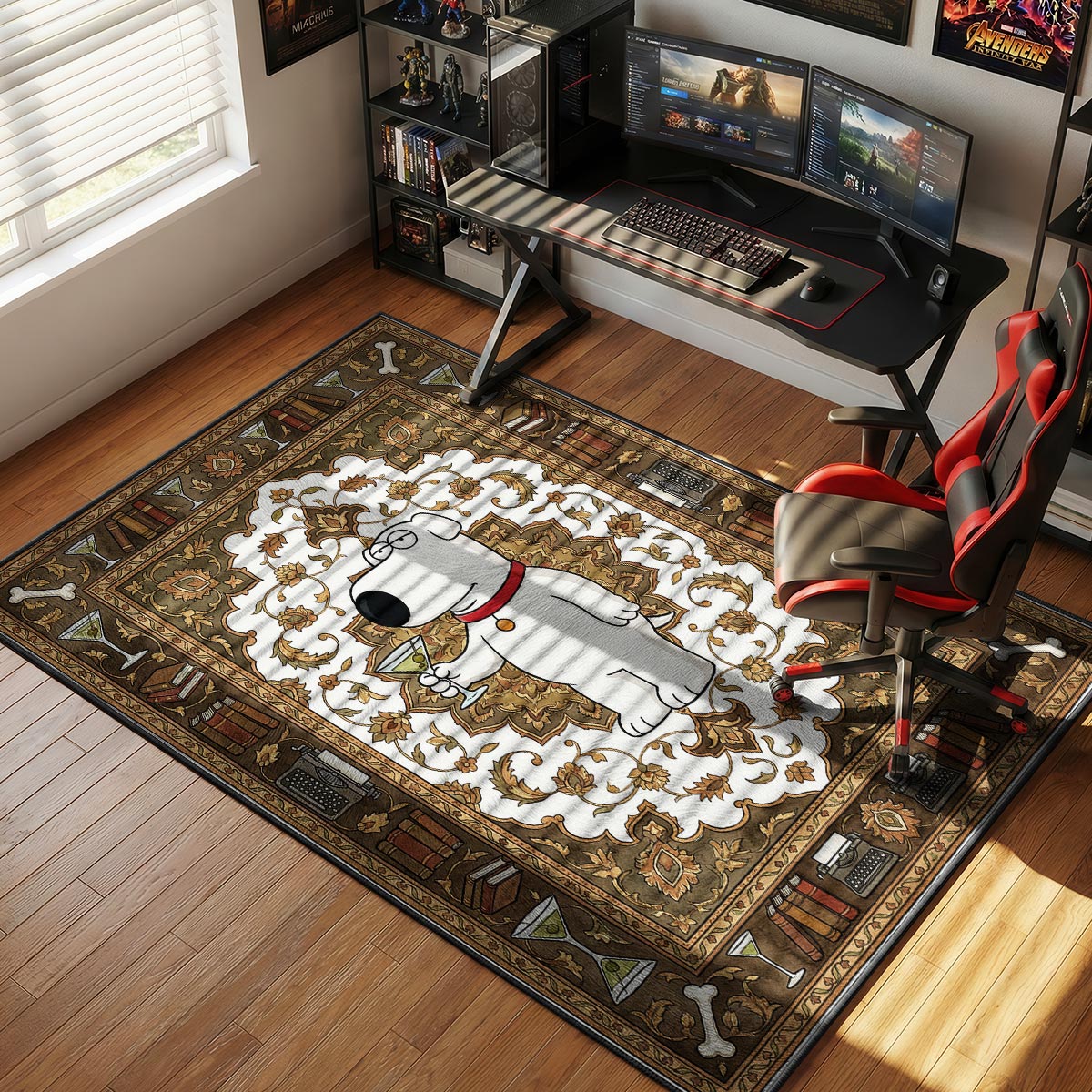 Brian Griffin Martini Writer Family Guy Room rug — main product view