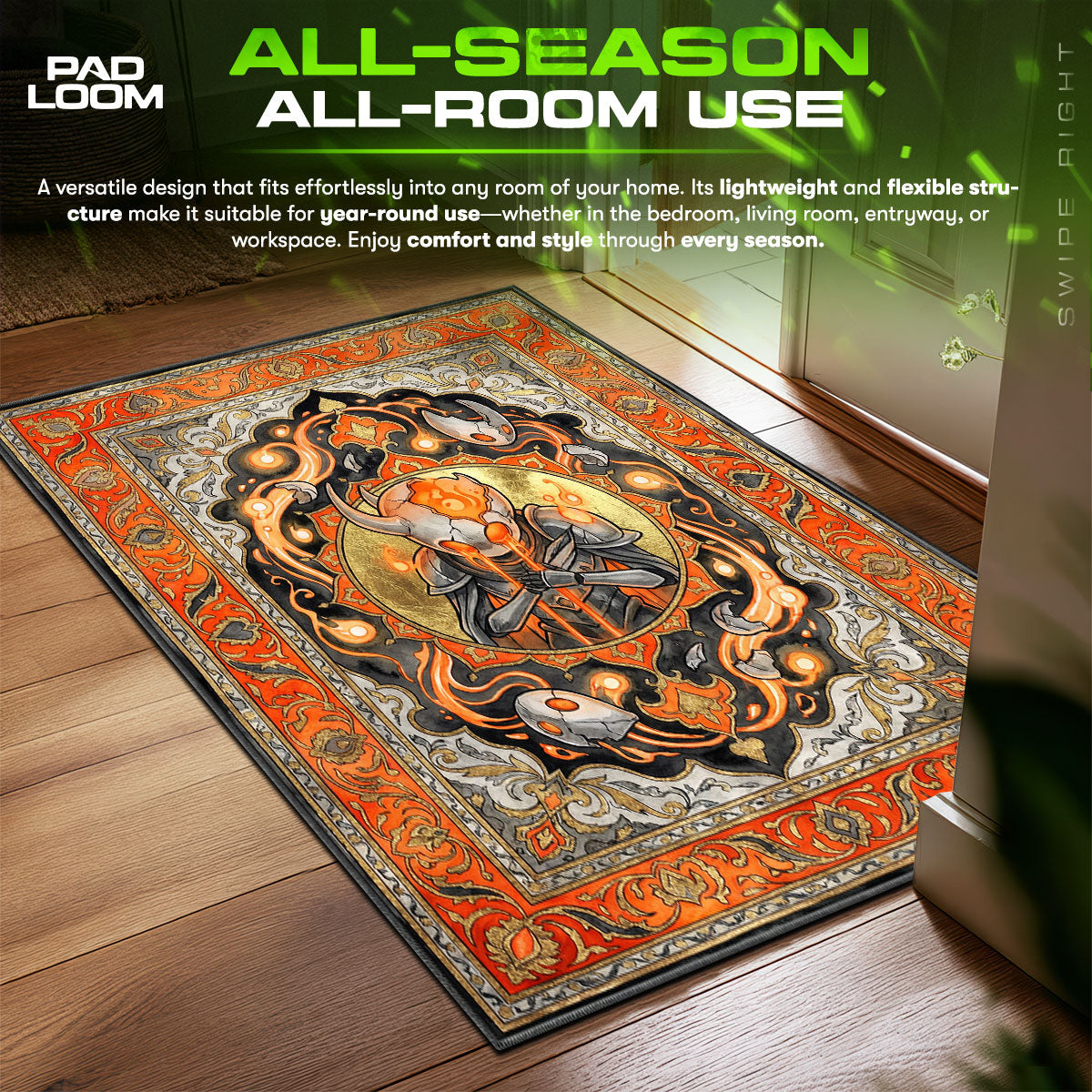 Broken Vessel Infected Portrait Hollow Knight Chair fan rug — premium quality print