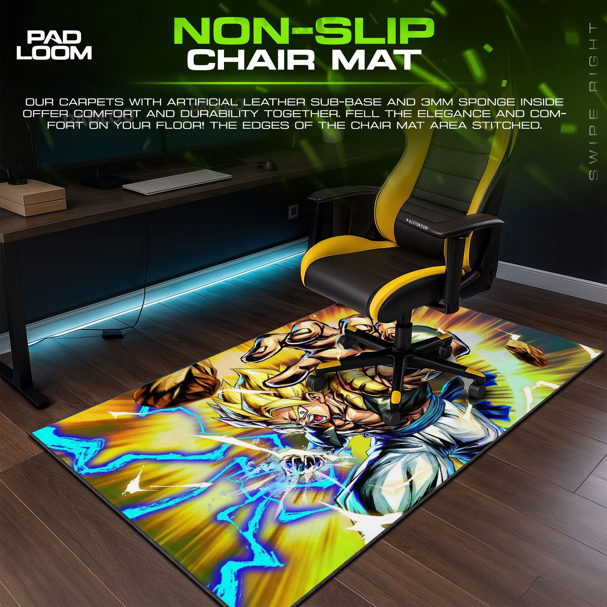 Broly Super Saiyan Mouse Pad - Energy Burst Anime Desk Mat Padloom