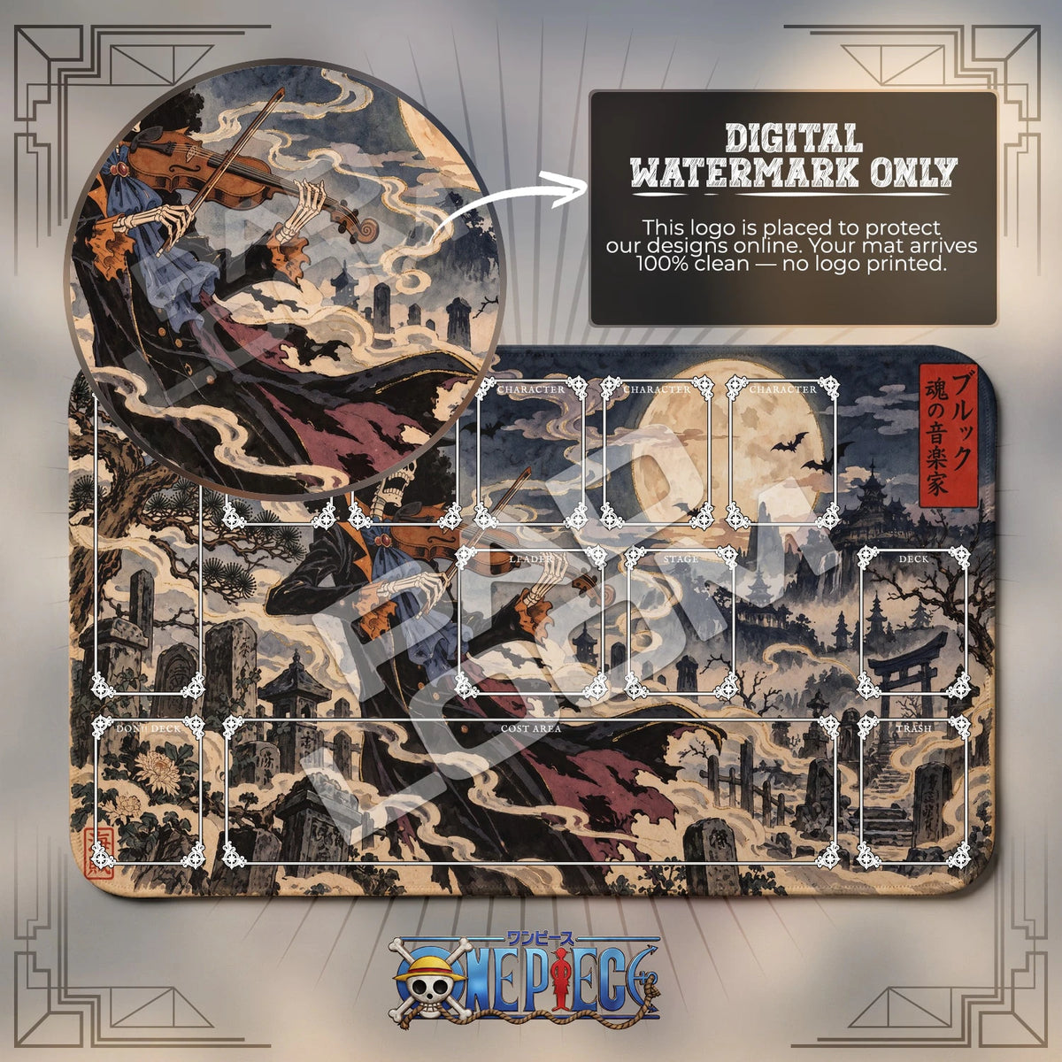 Brook Moonlit Playmat - One Piece TCG Mat