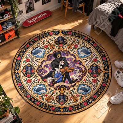 Brook Violin Round Rug - One Piece Chair Mat