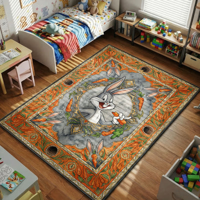 Bugs Bunny Carrot Garden Rug - Kids Mat
