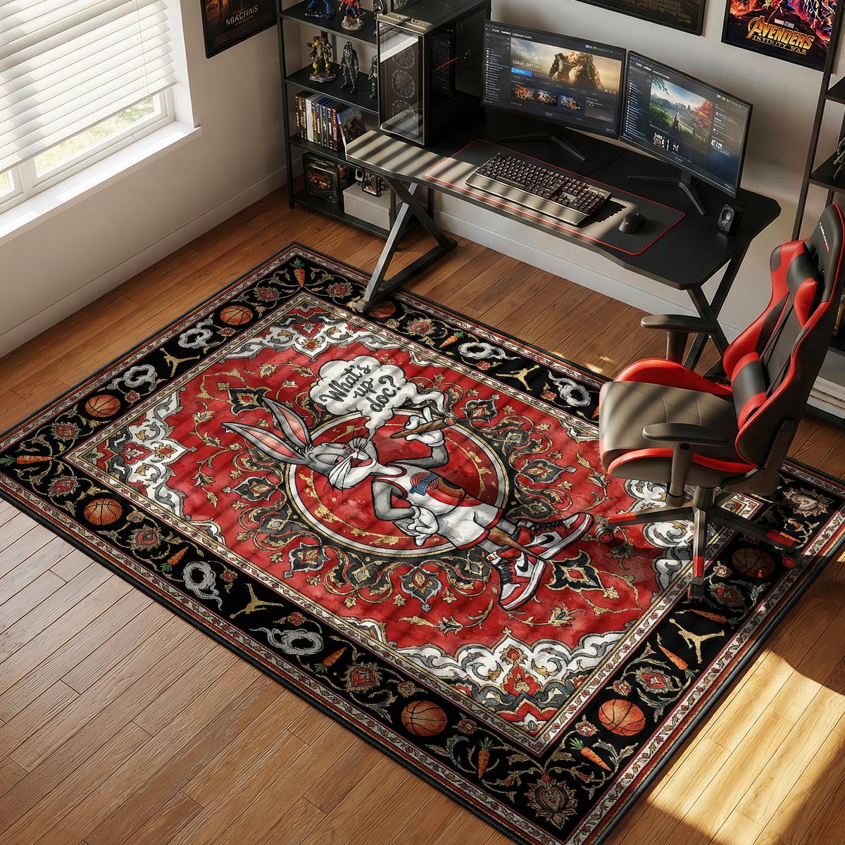 Bugs Bunny Jam Jordan Hypebeast Floor rug — main product view