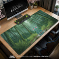 Bulbasaur Bamboo Rain Mouse Pad – gaming desk mat by Padloom