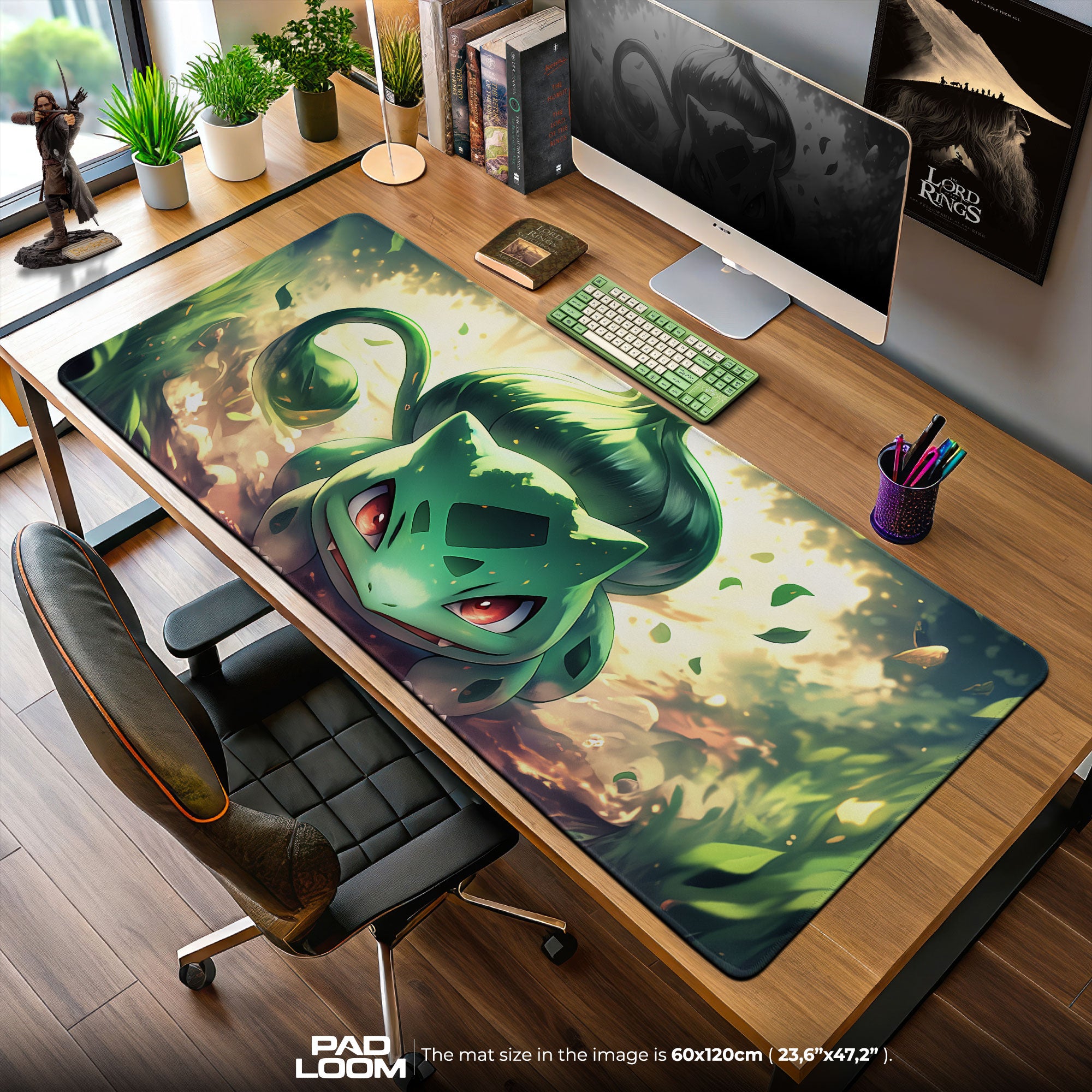 Bulbasaur Charge Bloom Mouse Pad, Pokémon Battle Ready Gaming Desk Mat