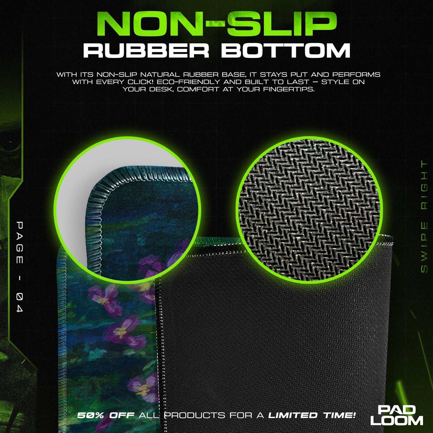 Bulbasaur Meadow Mouse Pad, Pokémon Nature Desk Mat Padloom