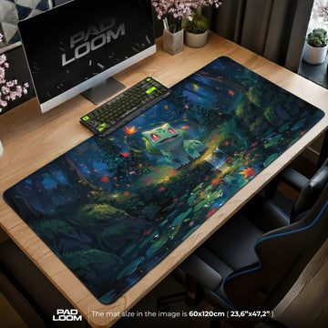 Bulbasaur Moonlit Pond Mouse Pad - Pokemon Desk Mat