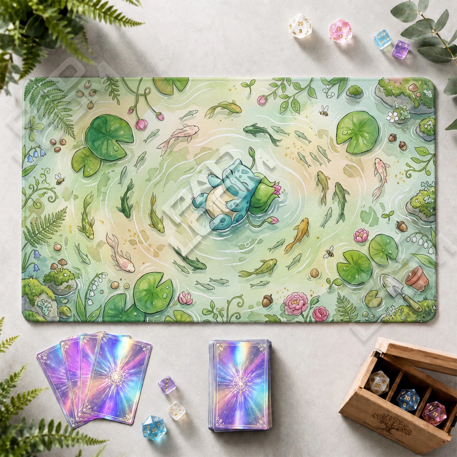 Bulbasaur Pond Playmat - Pokemon TCG Mat - view 2