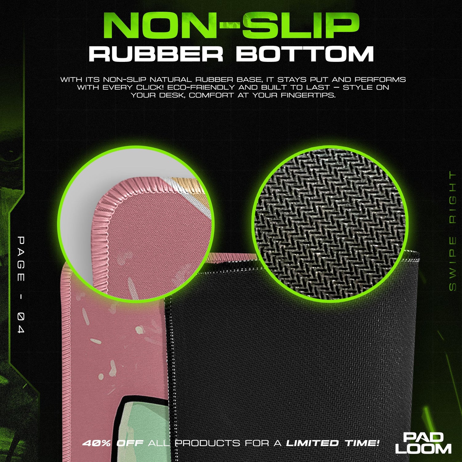 Bulbasaur Ramen Joy Mouse Pad, Pokémon Gaming Desk Mat Padloom