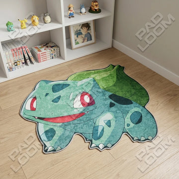Bulbasaur Rug - Shaped Anime Area Rug