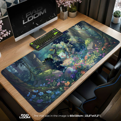 Bulbasaur Wildflower Path Mouse Pad - Pokémon Desk Mat