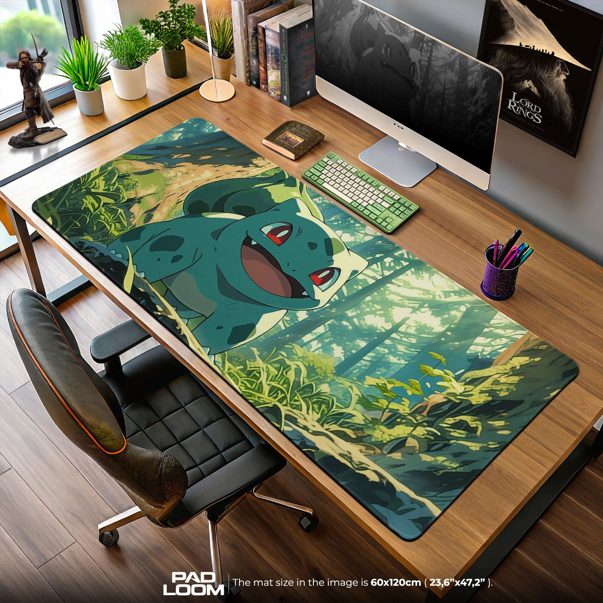 Bulbasaur Woodland Glow Mouse Pad, Pokemon Game Desk Mat