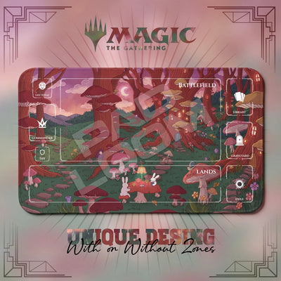 Bunny Mushroom Playmat - MTG Magic Mat