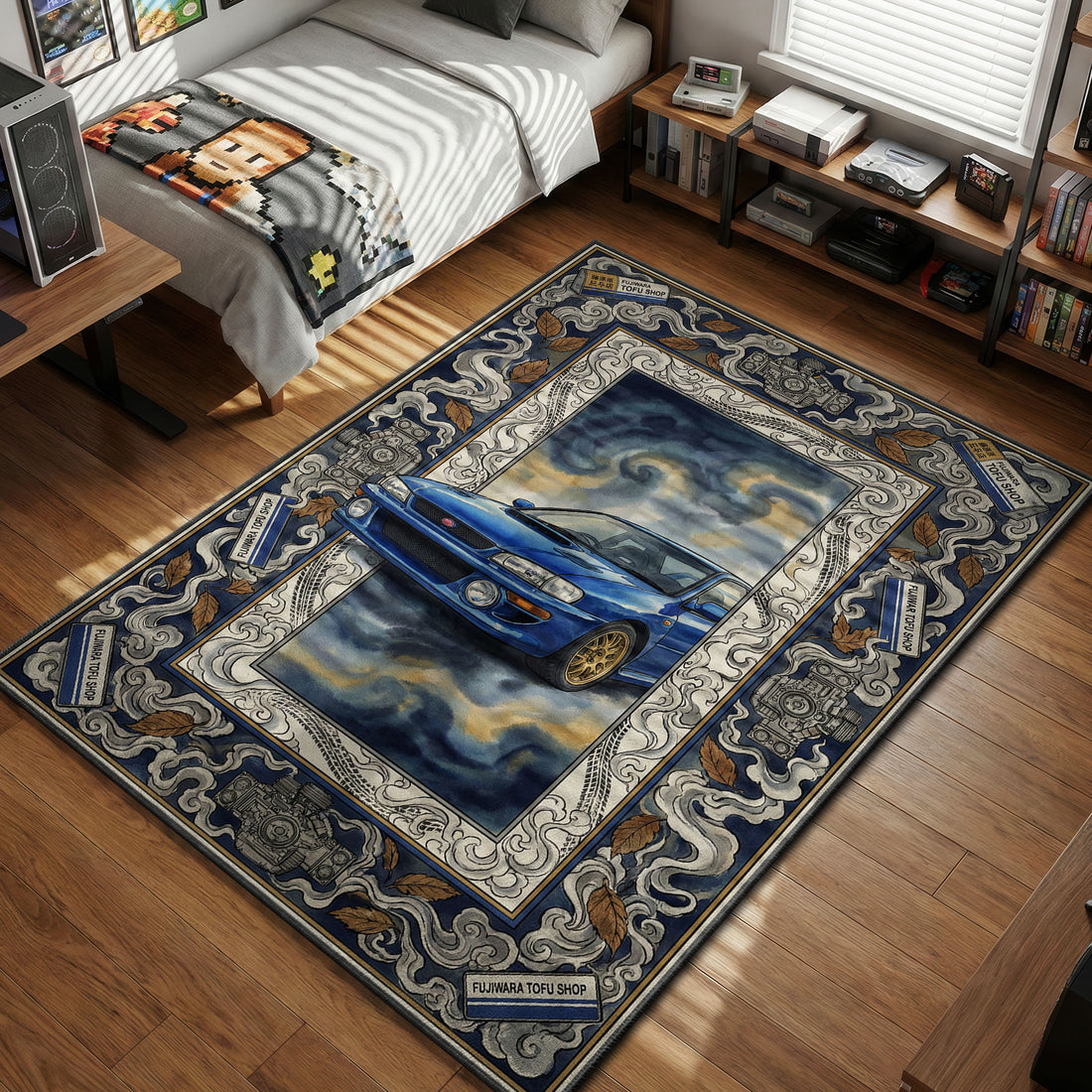 Bunta Impreza Drift Rug - Initial D Chair Mat | Padloom